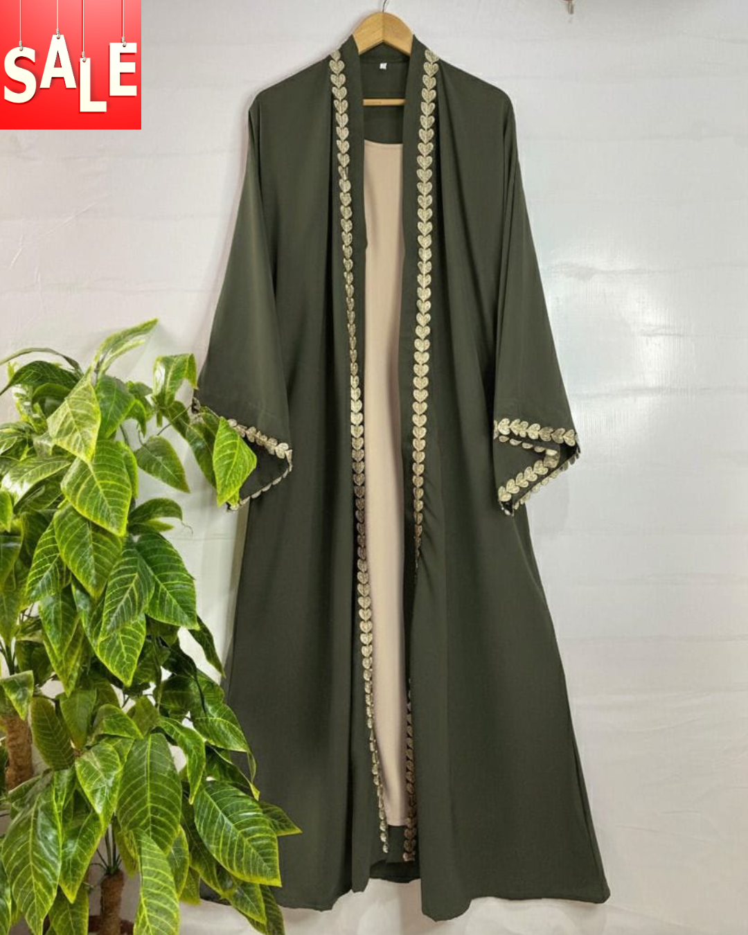 DIL-E-NOOR Abaya | Whool Peach
