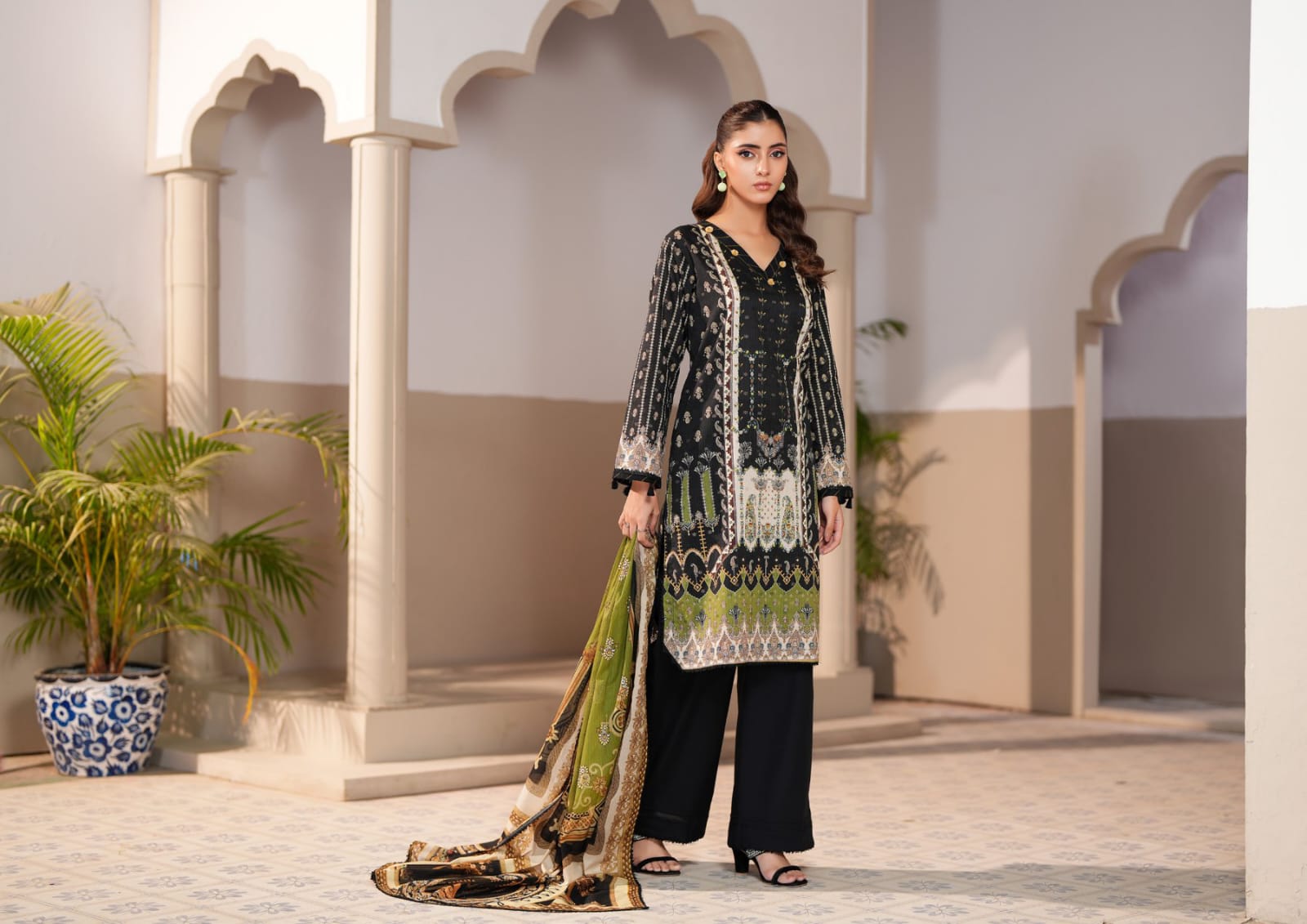 Jacquard Bindi Printed Ladies 3PC Unstitched Suit | Summer 2026 Collection Vol-01 | Regalia Textile