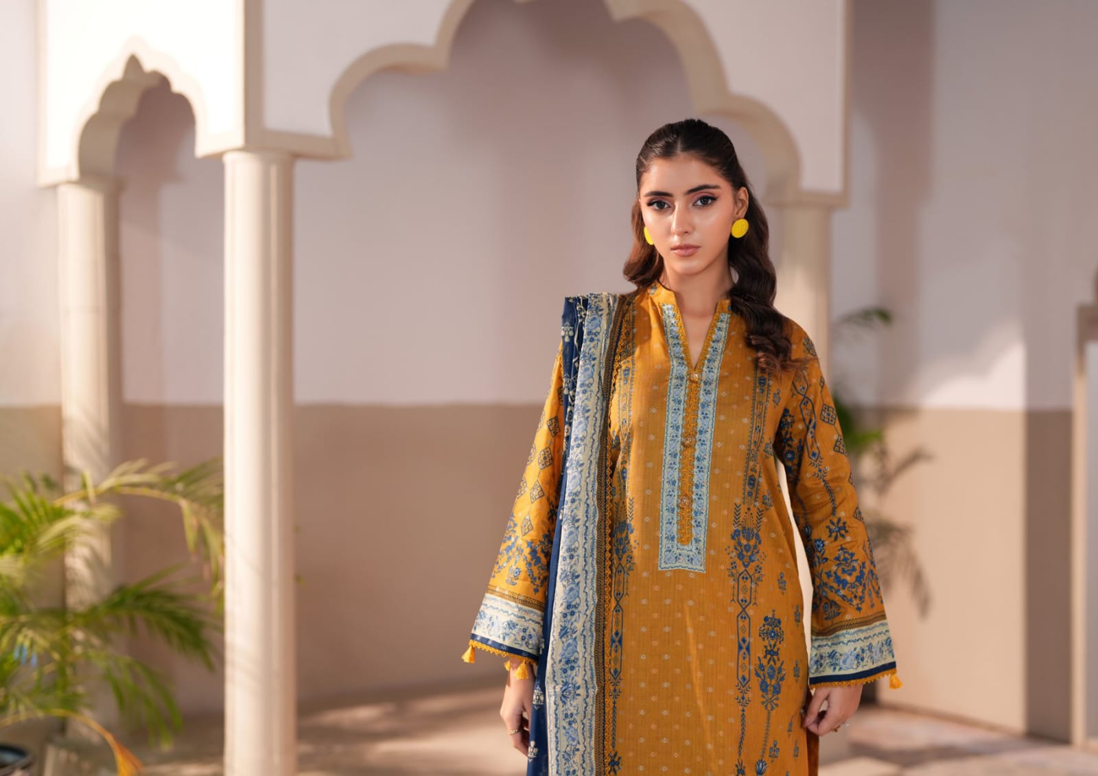 Jacquard Bindi Printed Ladies 3PC Unstitched Suit | Summer 2026 Collection Vol-01 | Regalia Textile