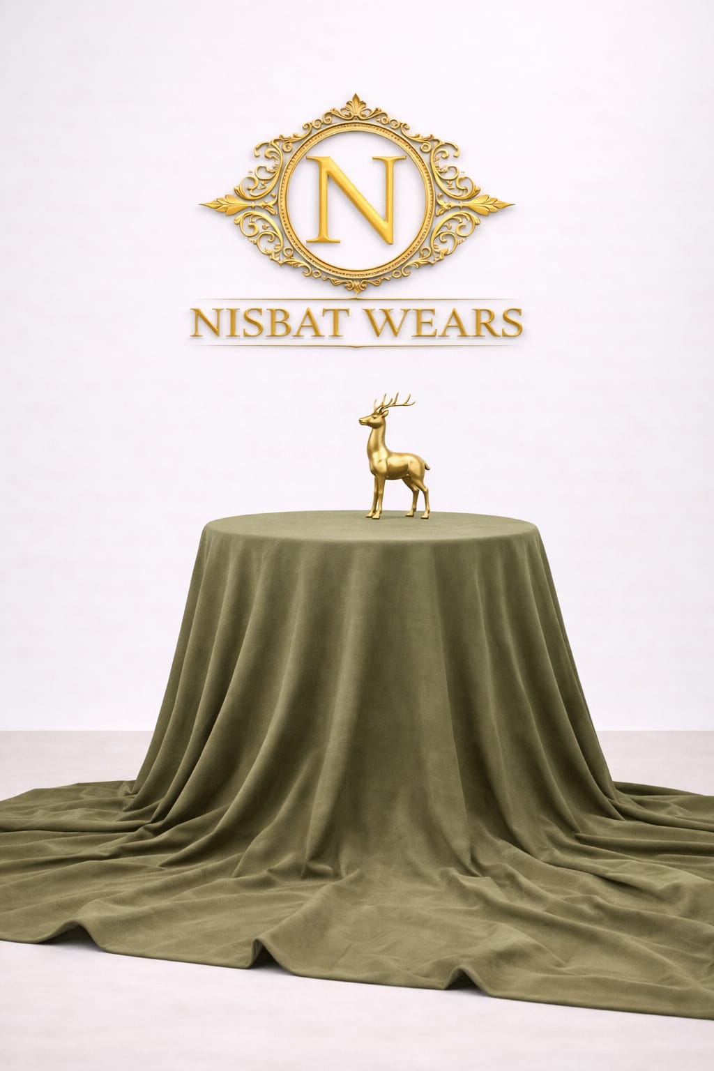 SHABBIR- Premium Unstitched | Olive/Army Green Color Wash & Wear