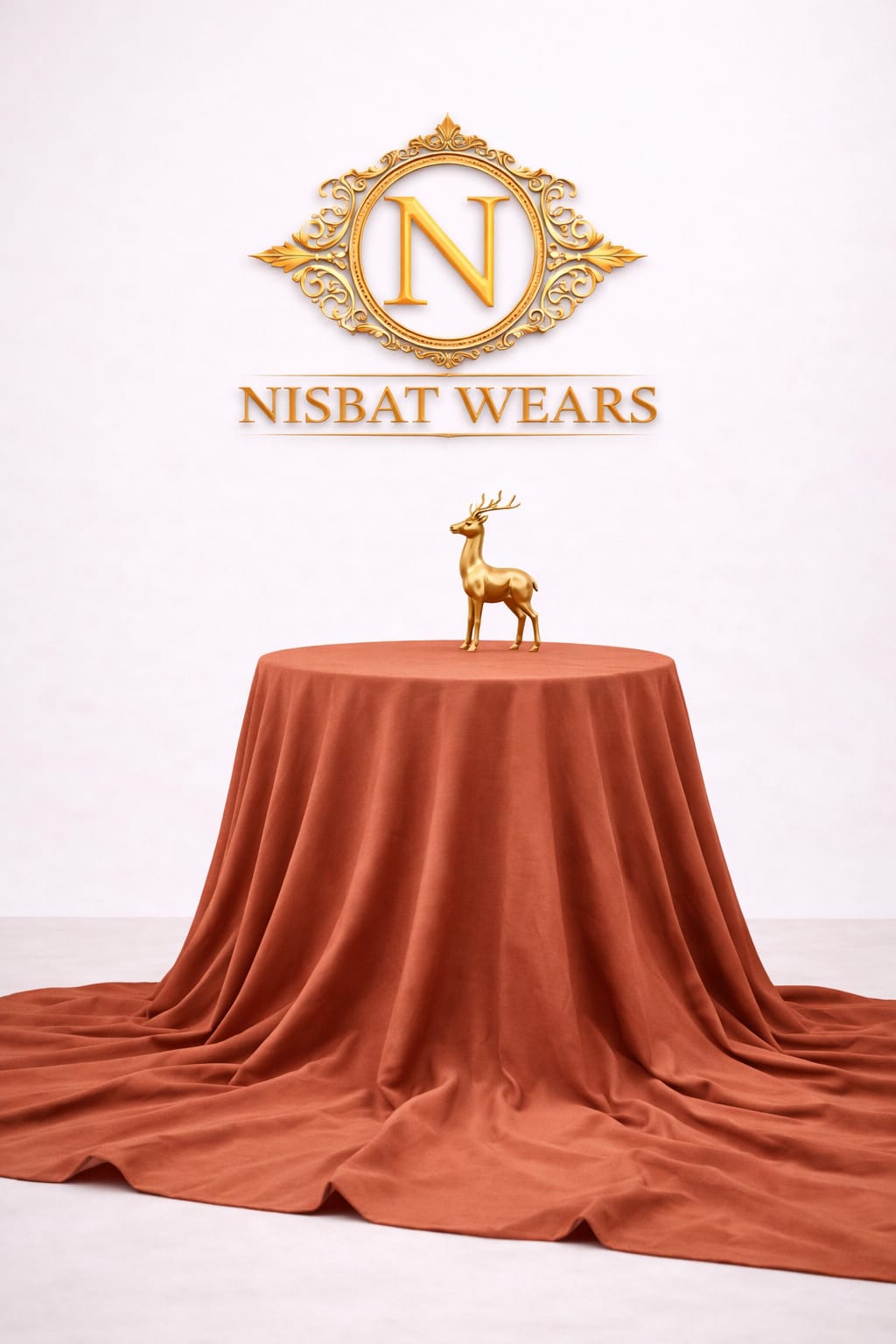 SHABBIR- Premium Unstitched | Rust Color Wash & Wear