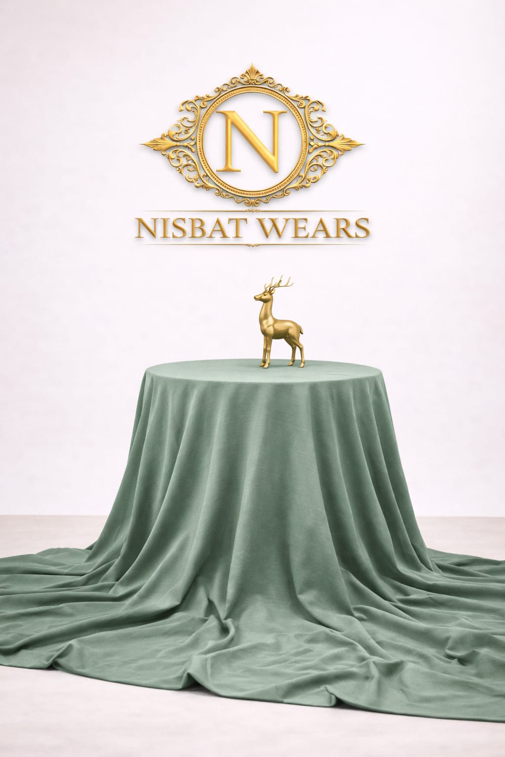 SHABBIR- Premium Unstitched | Sage Green Color Wash & Wear